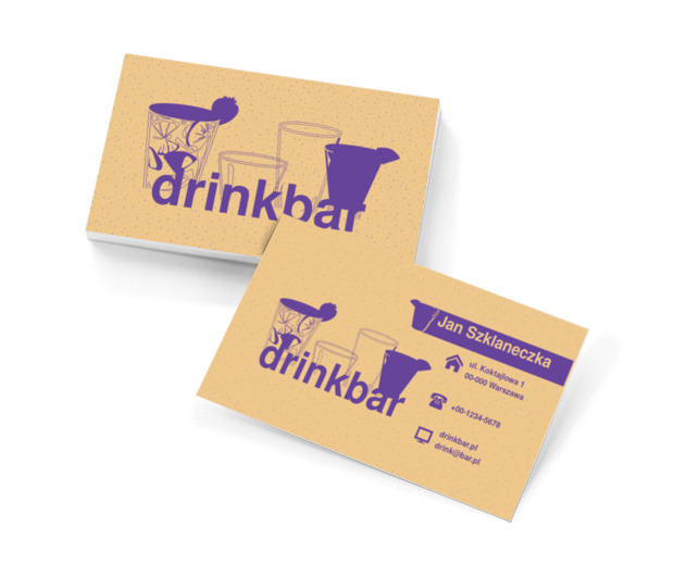 Wspomnienie wakacji, Gastronomia, Bar - Wizytówki Netprint szablony online