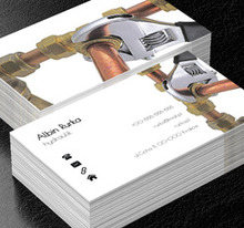 Klucz francuski, Usługi domowe, Hydraulik - Wizytówki Netprint