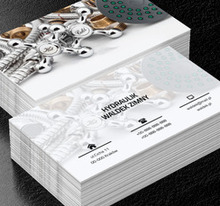 Bateria prysznicowa, Usługi domowe, Hydraulik - Wizytówki Netprint