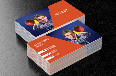 Szalony hydraulik, Usługi domowe, Hydraulik - Wizytówki Netprint