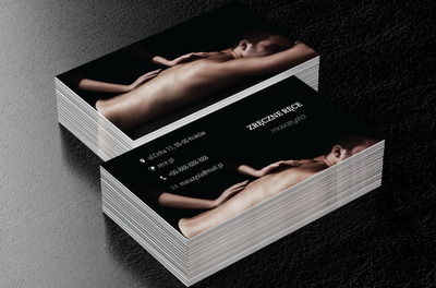 Masaż mężczyzny, Medycyna, Masażysta - Wizytówki Netprint