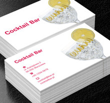 Czerwony napis na białym tle, Gastronomia, Bar - Wizytówki Netprint