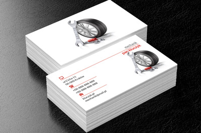 Akcesoria samochodowe, Motoryzacja, Mechanik - Wizytówki Netprint