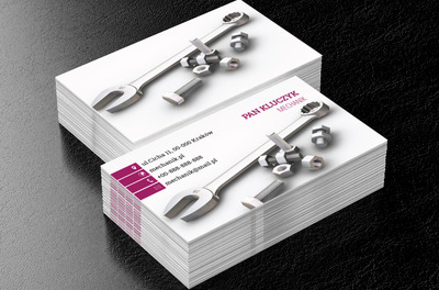 Klucz i śruby, Motoryzacja, Mechanik - Wizytówki Netprint