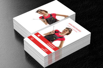 Pani mechanik, Motoryzacja, Mechanik - Wizytówki Netprint