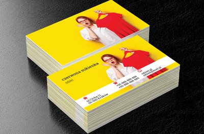 Rubinowa sukienka, Sprzedaż, Odzież - Wizytówki Netprint