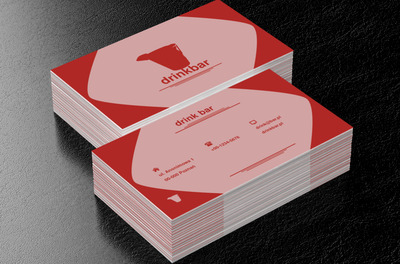 Kwadrat z zaokrąglonymi rogami, Gastronomia, Bar - Wizytówki Netprint