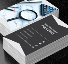 Lupa i kalkulator, Finanse i ubezpieczenia, Biuro rachunkowe - Wizytówki Netprint