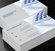 Zdjęcie z kalkulatorem, Finanse i ubezpieczenia, Biuro rachunkowe - Wizytówki Netprint