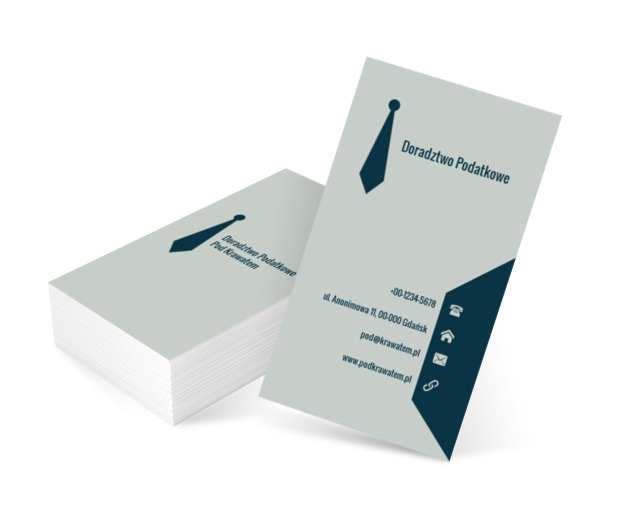 Granatowy krawat, Finanse i ubezpieczenia, Doradztwo podatkowe - Wizytówki Netprint szablony online