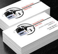 Biały autokar, Transport, Przewóz osób - Wizytówki Netprint