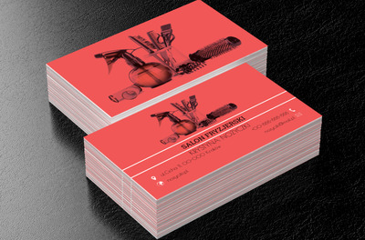 Atrybuty fryzjerskie, Zdrowie i uroda, Salon fryzjerski - Wizytówki Netprint