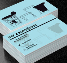 Błękitny styl retro, Gastronomia, Bar - Wizytówki Netprint