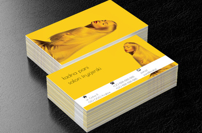 Rozmarzona modelka, Zdrowie i uroda, Salon fryzjerski - Wizytówki Netprint
