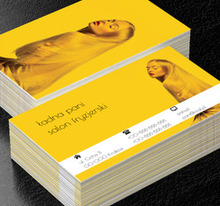 Rozmarzona modelka, Zdrowie i uroda, Salon fryzjerski - Wizytówki Netprint