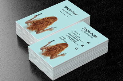 Kobieta z nożyczkami, Zdrowie i uroda, Salon fryzjerski - Wizytówki Netprint