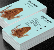 Kobieta z nożyczkami, Zdrowie i uroda, Salon fryzjerski - Wizytówki Netprint