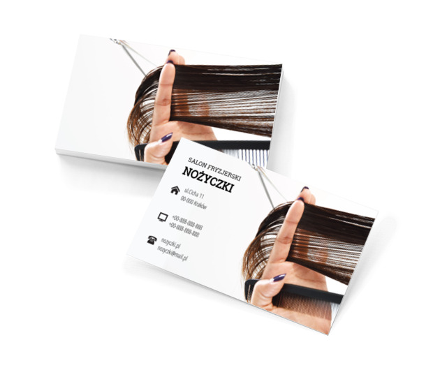 Profesjonalne cięcie, Zdrowie i uroda, Salon fryzjerski - Wizytówki Netprint szablony online