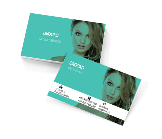Piękna kobieta, Zdrowie i uroda, Salon kosmetyczny - Wizytówki Netprint szablony online