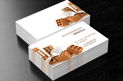 Rozrzucone pustaki, Budownictwo, Skład budowlany - Wizytówki Netprint