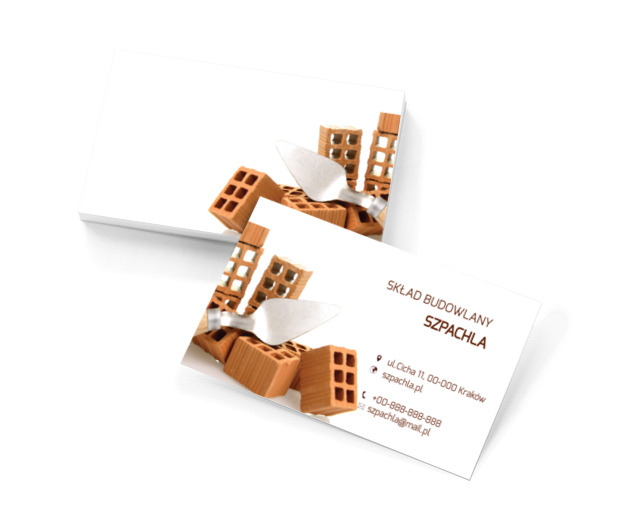 Rozrzucone pustaki, Budownictwo, Skład budowlany - Wizytówki Netprint szablony online