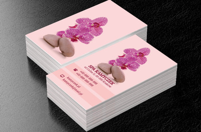 Kamienie i orchidea, Zdrowie i uroda, SPA - Wizytówki Netprint