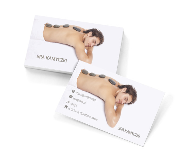 Zrelaksowany mężczyzna, Zdrowie i uroda, SPA - Wizytówki Netprint szablony online