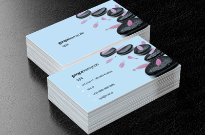 Czarne kamienia do masażu, Zdrowie i uroda, SPA - Wizytówki Netprint