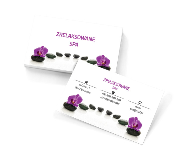 Kamienie do masażu, Zdrowie i uroda, SPA - Wizytówki Netprint szablony online