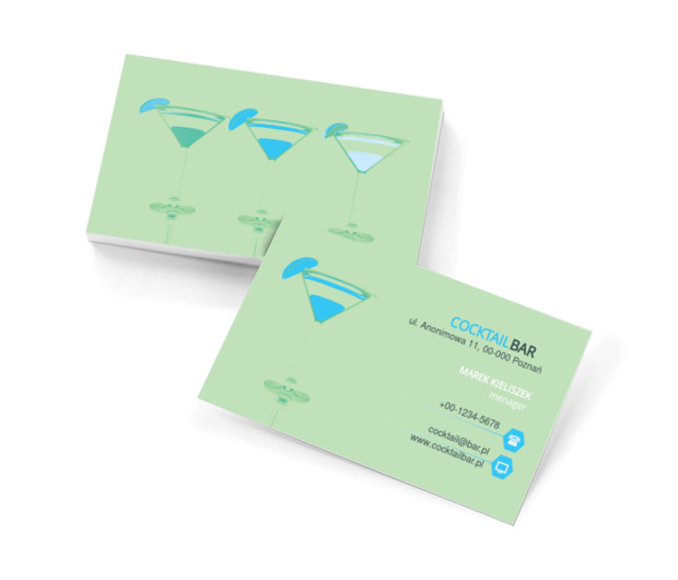 Pastelowe kieliszki, Gastronomia, Bar - Wizytówki Netprint szablony online