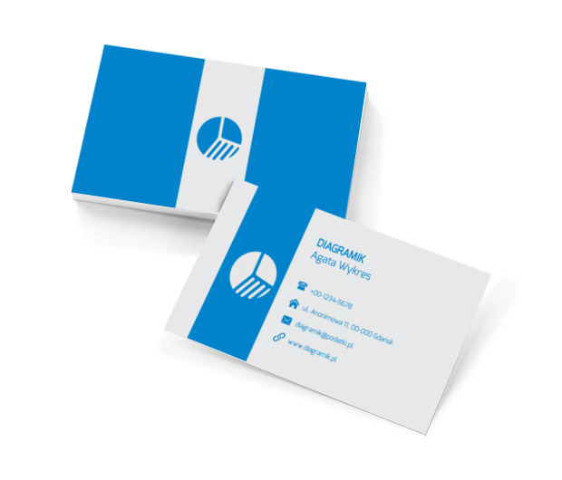 Biało niebieskie koło, Finanse i ubezpieczenia, Doradztwo podatkowe - Wizytówki Netprint szablony online