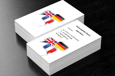 Dymki z flagami, Edukacja, Nauka języków obcych - Wizytówki Netprint