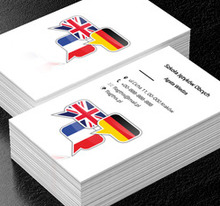 Dymki z flagami, Edukacja, Nauka języków obcych - Wizytówki Netprint