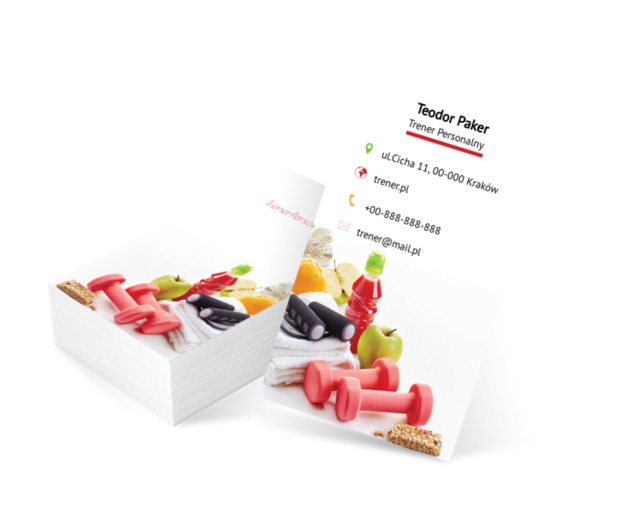 Elementy do ćwiczeń, Zdrowie i uroda, Trener personalny - Wizytówki Netprint szablony online