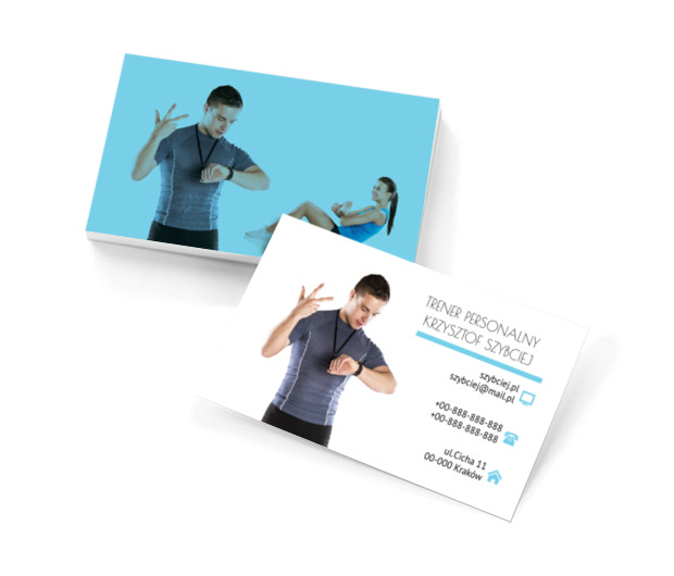Trening personalny, Zdrowie i uroda, Trener personalny - Wizytówki Netprint szablony online