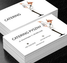 Rysunkowy kelner, Gastronomia, Catering - Wizytówki Netprint