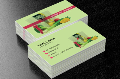 Kolorowe warzywa, Zdrowie i uroda, Trener personalny - Wizytówki Netprint