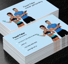 Dwoje trenerów, Zdrowie i uroda, Trener personalny - Wizytówki Netprint