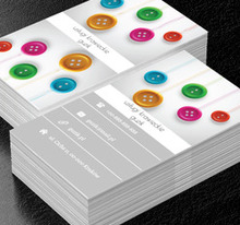 Kolorowe guziki, Usługi domowe, Usługi krawieckie - Wizytówki Netprint