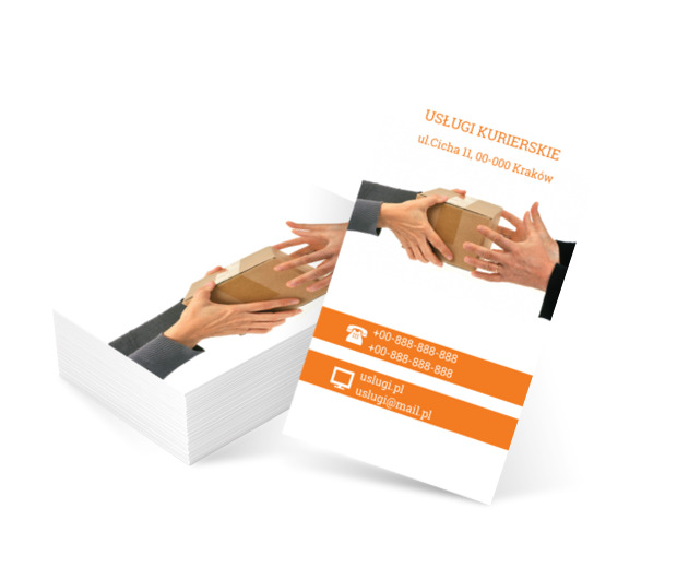 Przekazanie paczek, Transport, Usługi kurierskie - Wizytówki Netprint szablony online