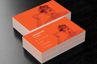 Malująca się modelka, Zdrowie i uroda, Wizaż - Wizytówki Netprint