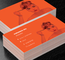 Malująca się modelka, Zdrowie i uroda, Wizaż - Wizytówki Netprint