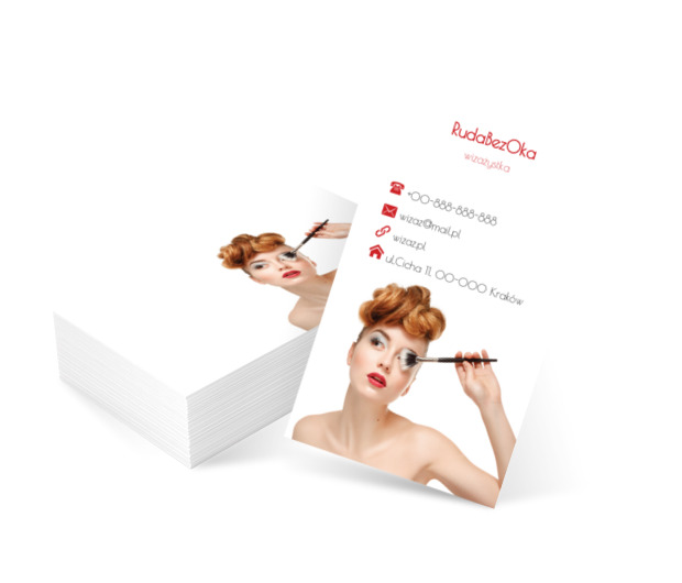 Malująca się kobieta, Zdrowie i uroda, Wizaż - Wizytówki Netprint szablony online