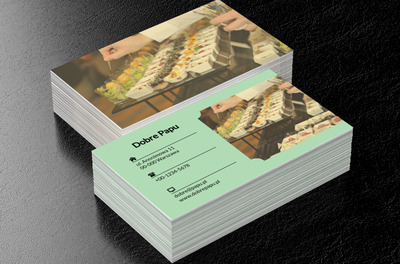 Zdjęcie stołów z jedzeniem, Gastronomia, Catering - Wizytówki Netprint