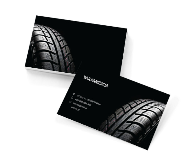 Zdjęcie bieżnika, Motoryzacja, Wulkanizacja - Wizytówki Netprint szablony online