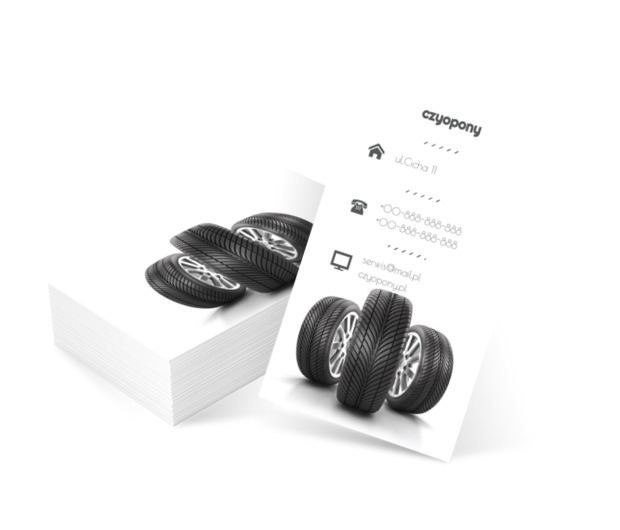 Trzy koła, Motoryzacja, Wulkanizacja - Wizytówki Netprint szablony online