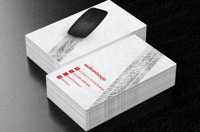 Ślady opon, Motoryzacja, Wulkanizacja - Wizytówki Netprint