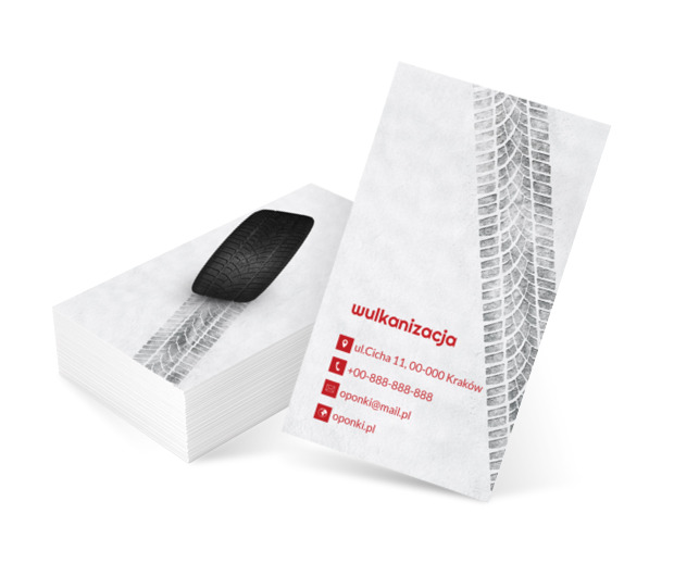 Ślady opon, Motoryzacja, Wulkanizacja - Wizytówki Netprint szablony online