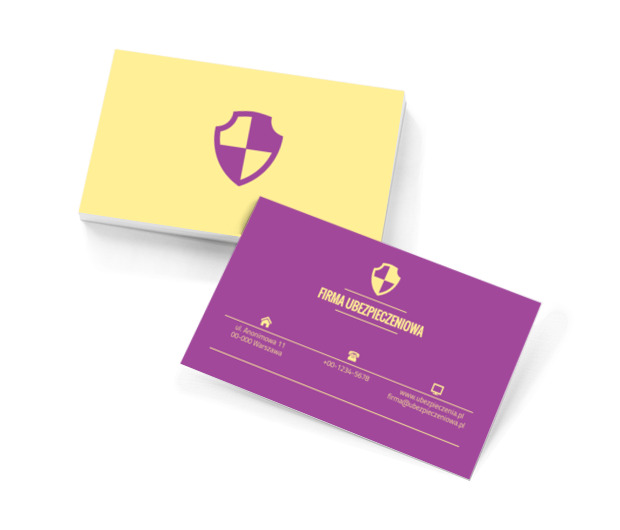 Blada odznaka, Finanse i ubezpieczenia, Firma ubezpieczeniowa - Wizytówki Netprint szablony online