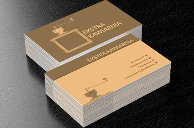 Młynek do kawy, Gastronomia, Kawiarnia - Wizytówki Netprint